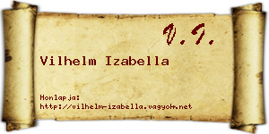 Vilhelm Izabella névjegykártya
